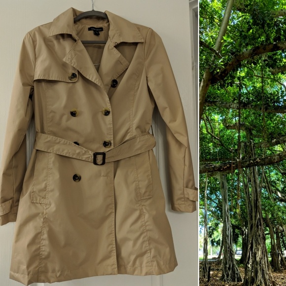 Harve Benard Jackets & Blazers - Double breasted khaki trench coat harve Bernard